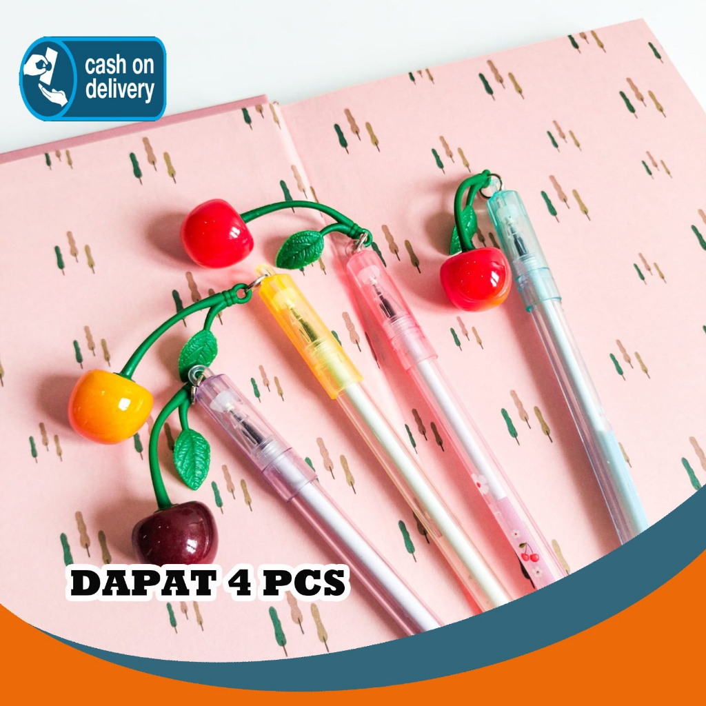 

SELUSIN PULPEN GANTUNGAN KARET BUAH CHERY PEN CHERRY ALAT TULIS BOLPOIN CERY UNIK IMUT MURAH PEN GEL KARAKTER LUCU MURAH PENA