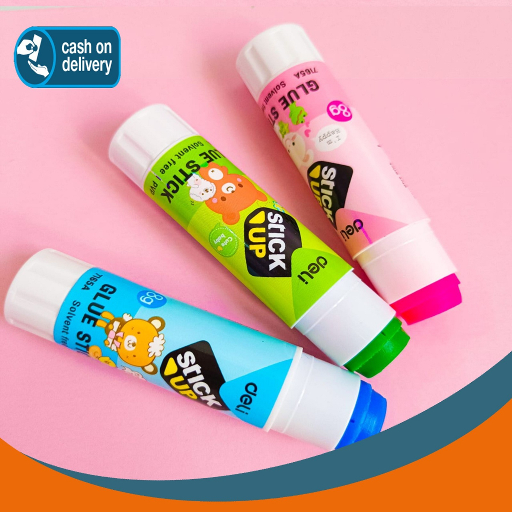 

Lem DELI biasa gambar hewan beruang alat pemempel kertas stick UP