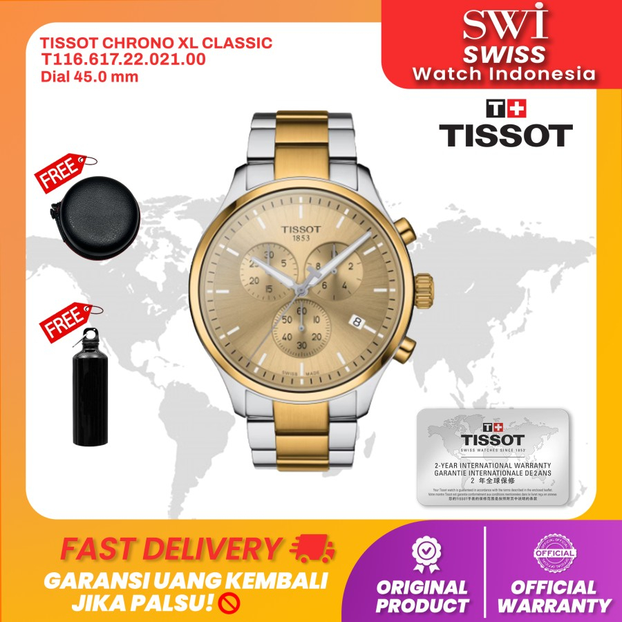Jam Tangan Pria Analog Tissot T116.617.22.021.00 Chrono XL Classic