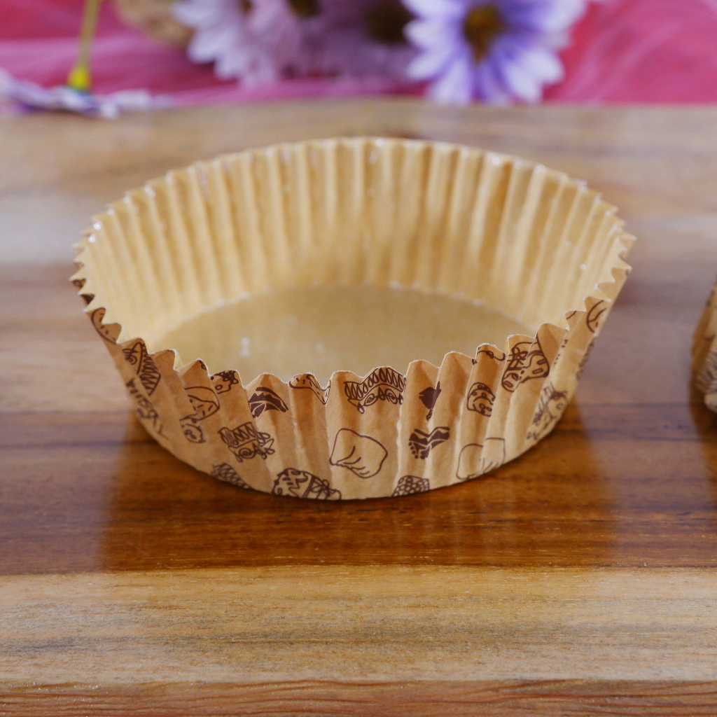 Paper Case Roti Bulat (K) / Cup Roti Kecil Motif Random Isi 50pcs & 200pcs