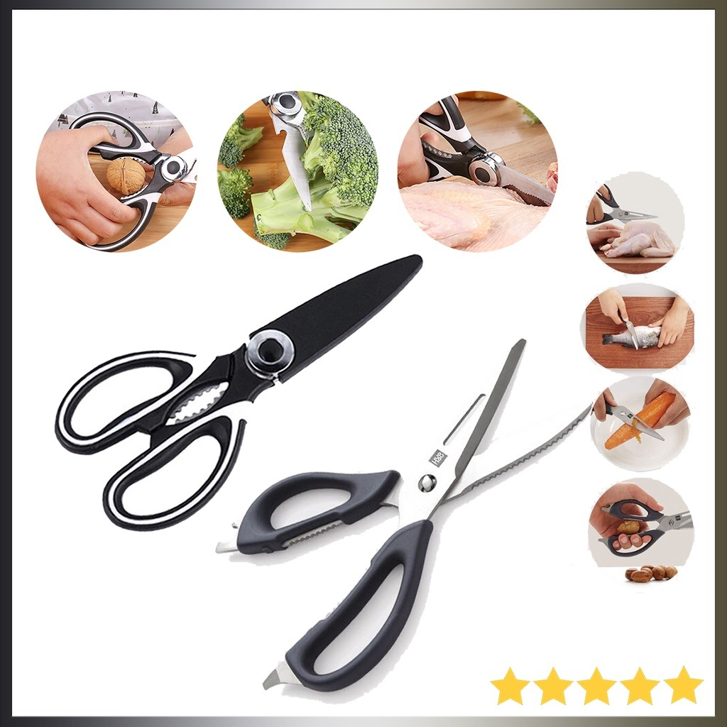 [DEASHOP] GUNTING DAPUR SERBAGUNA I GUNTING AYAM DAGING IKAN STAINLESS STEEL MURAH | GUNTING BESAR DAPUR I KITCHEN MEAT SCISSORS STAINLESS