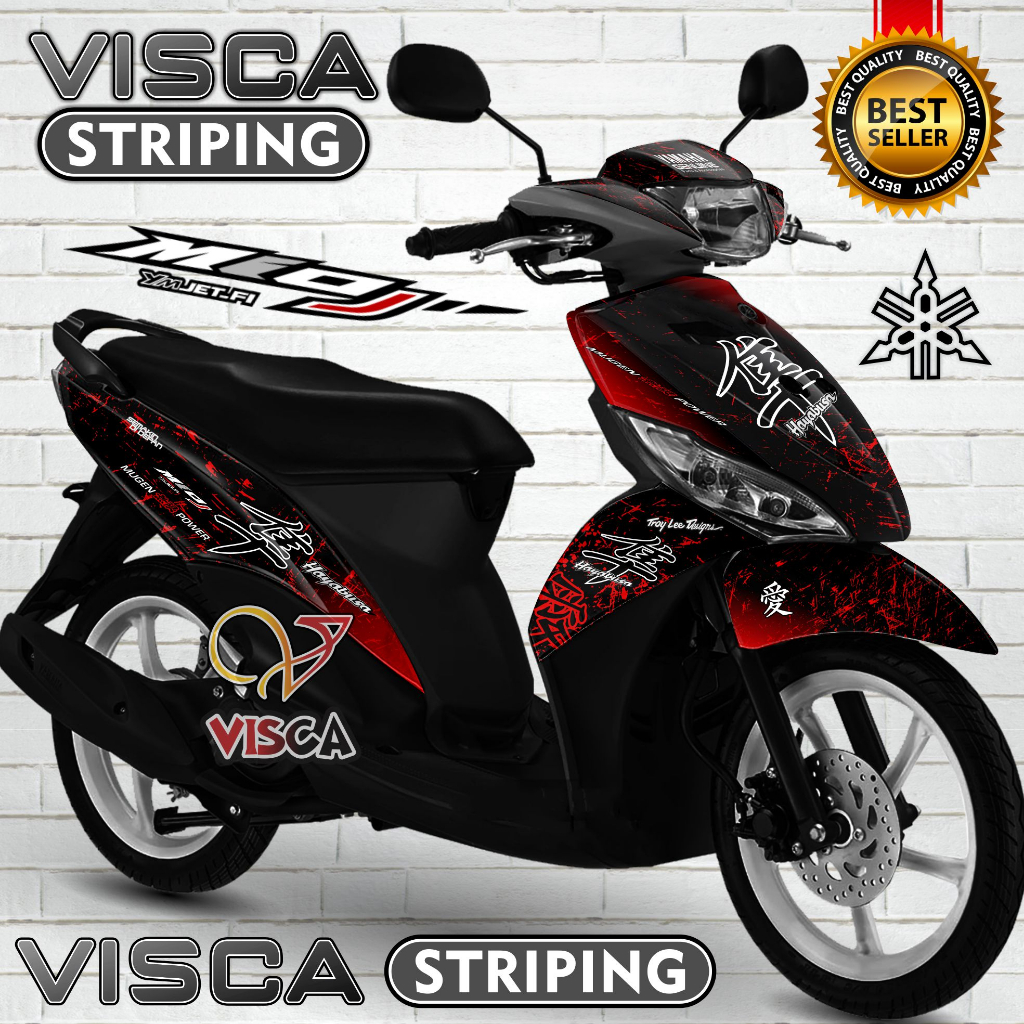 Decal Mio J Full Body - Stiker Mio J Variasi Full Body - Striping Mio J Variasi Keren - Decal Hologr