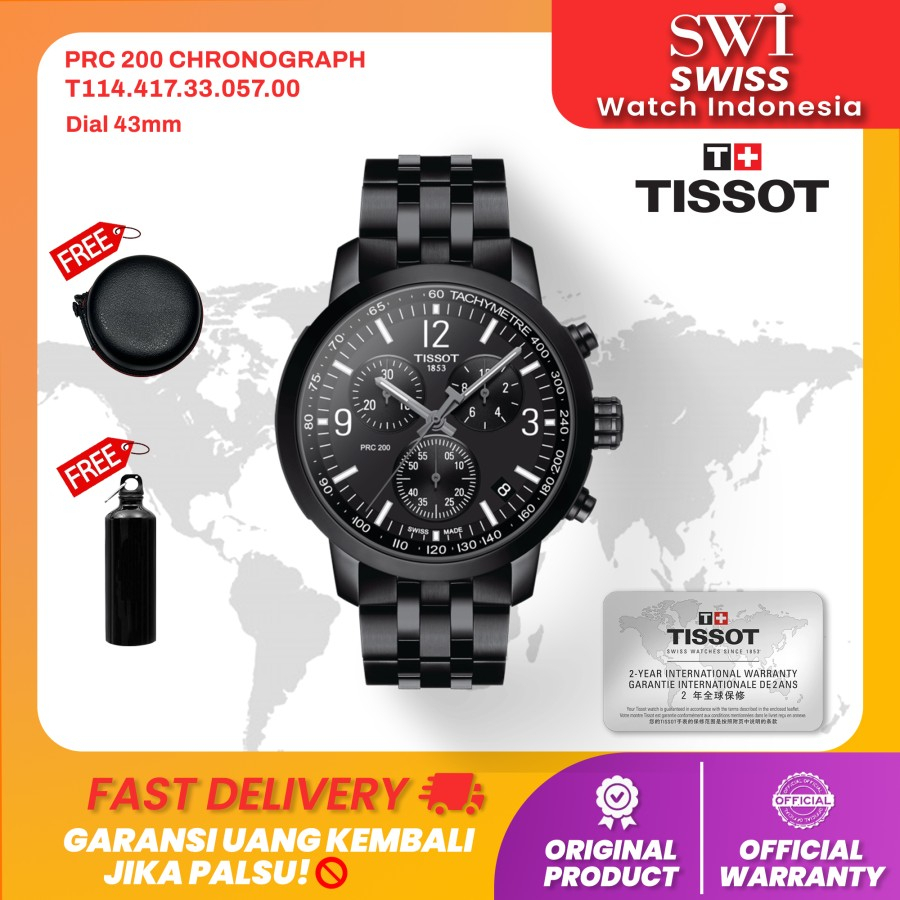 Jam Tangan Pria Analog Tissot T114.417.33.057.00 PRC 200 Chronograph