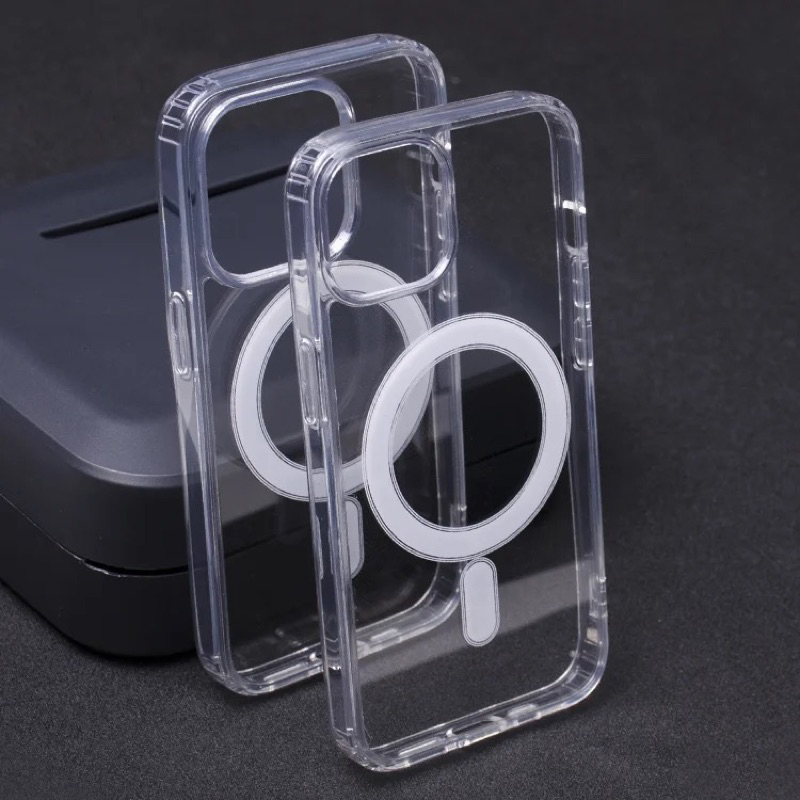 Magsafe Case Magnet Acrylic TPU Clear iPhone X XS XR 11 12 13 14 Plus Pro Max Wireless Charging