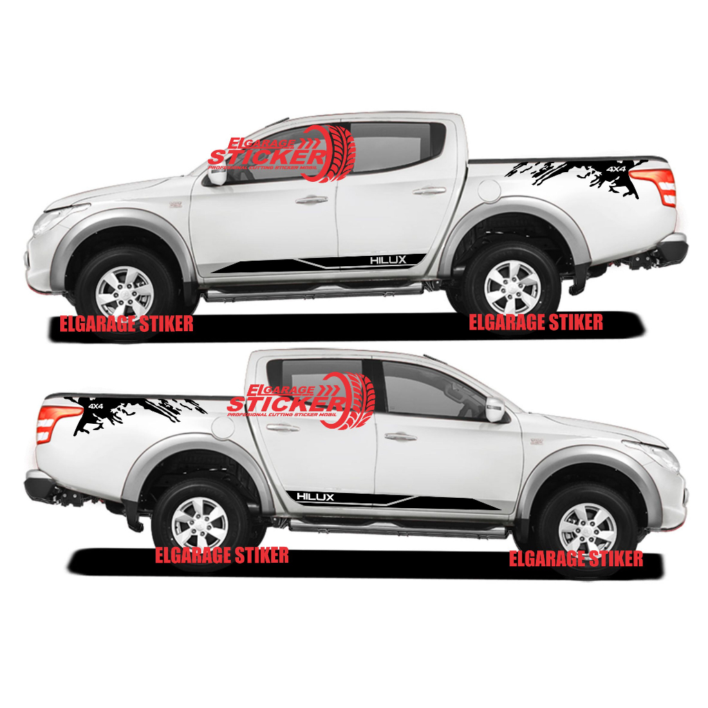 STIKER MOBIL HILUX TRITON 4X4 CUTTING STIKER BODY SAMPING ALL TRITON 4X4