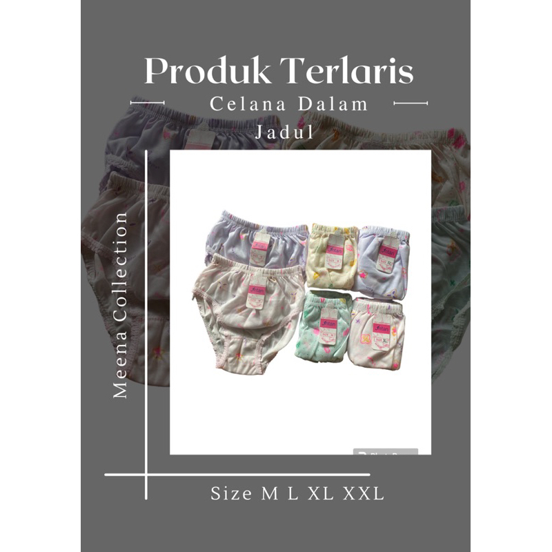 Isi 12 PcS Celana Dalam Wanita jadul / Cd intan katun wanita murah / Cd menstruasi / Cd murah