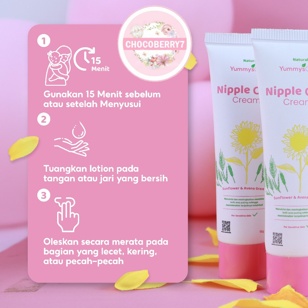 Yummys Care - Nipple Care Cream - Krim Puting Lecet Halal &amp; Food Grad