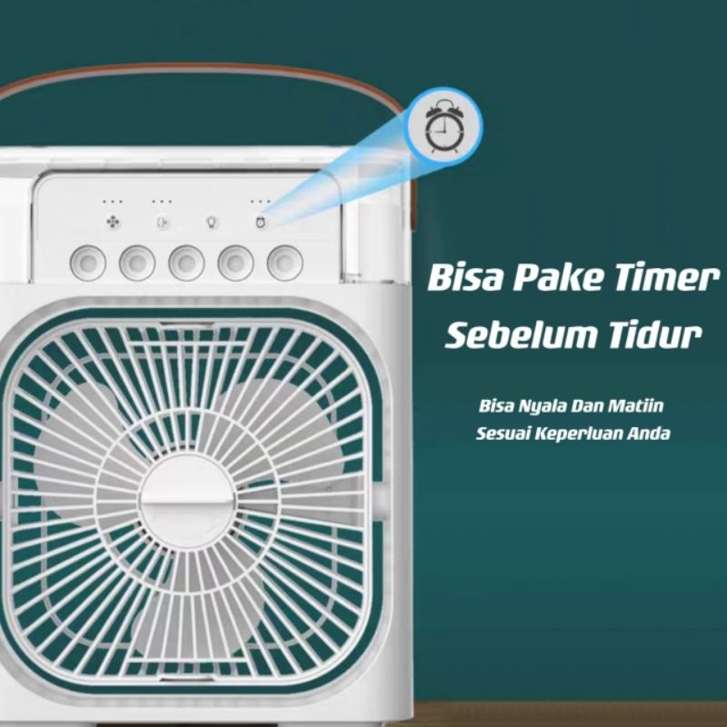 Air Cooler Fan AC Mini Kipas Penyejuk Pendingin Ruangan Air Conditioner Humidifier