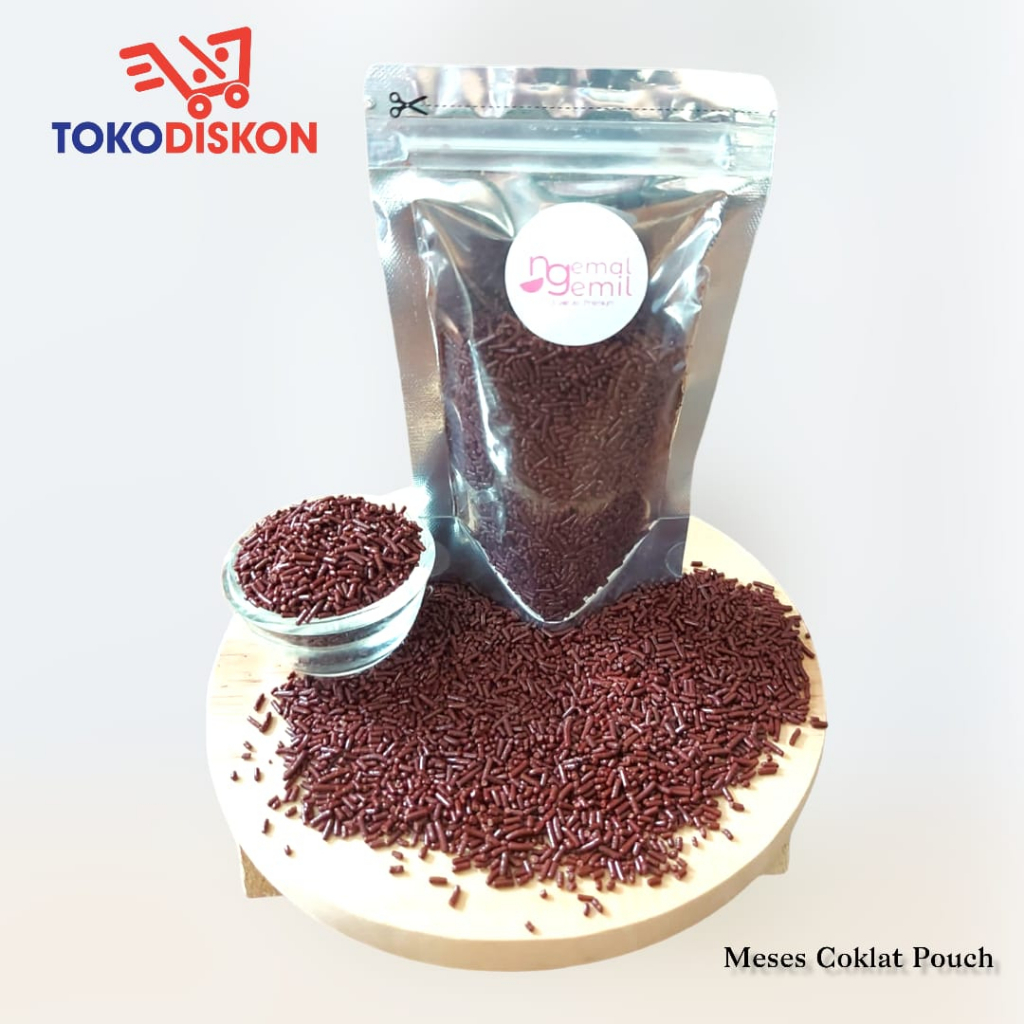 

Meses Pouch Meses Coklat Butiran Coklat Sprinkle Topping Donut Kue Bolu Kualitas Premium