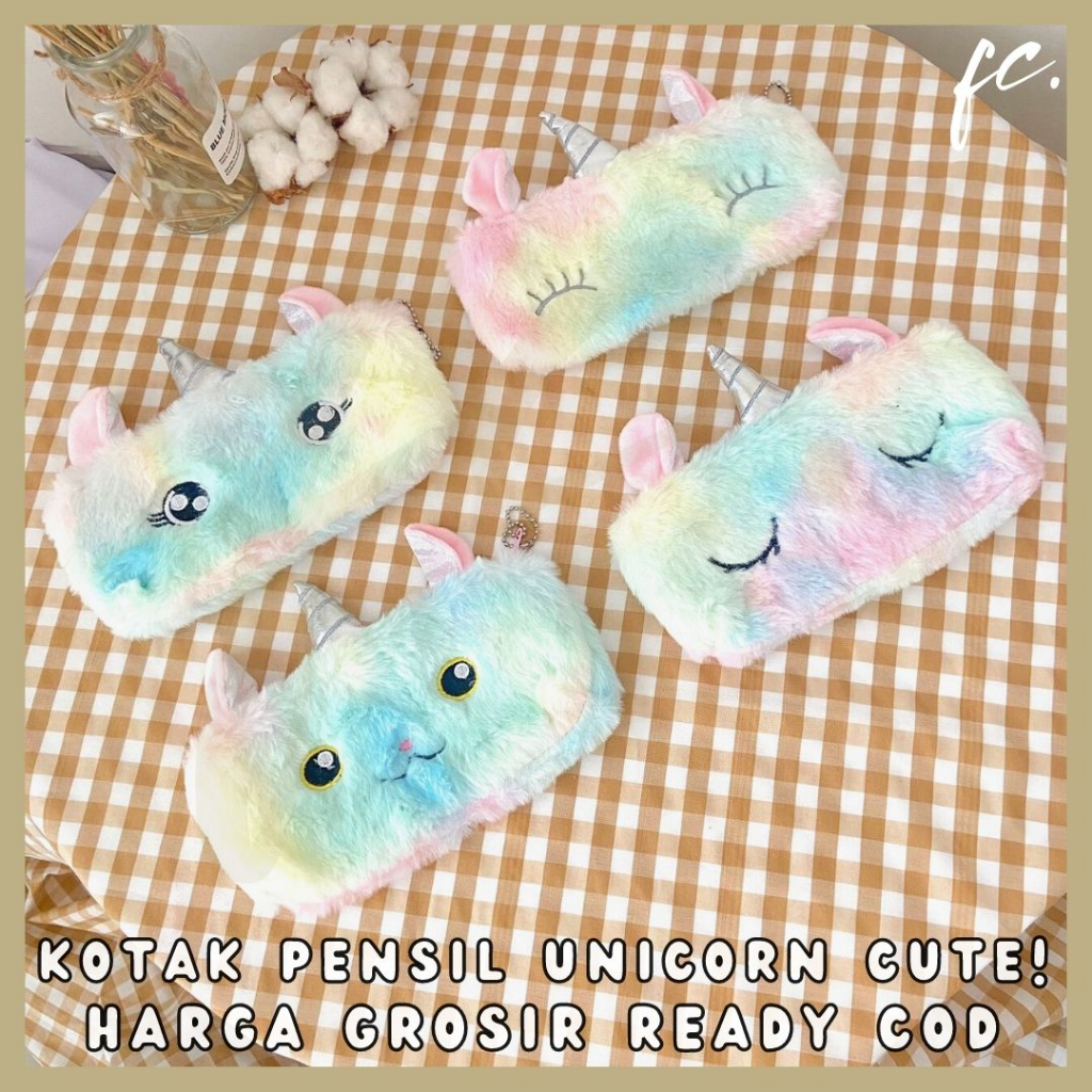 

Tempat Pensil / Soft Pencil Case Rainbow Cotton Candy Emoji Emoticon Muka Mata Unicorn Cute Face Kain Bludru Bulu Halus Kotak Pensil Anak Sekolah Kuda Poni Pelangi Pastel Soft Premium Import Fancy