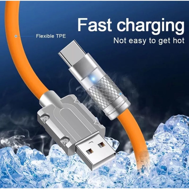 Kabel Data Fast Charging 120W 6A Super Fast Charging Kabel Data For Micro / Type C / Lightning - UA