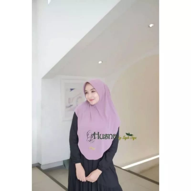 (HUSNA) Hijab instan ped marwah premium ori husna |Fashion