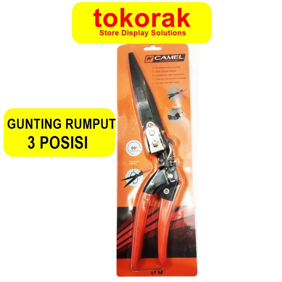 GUNTING RUMPUT 3 POSISI CAMEL SABOTAN ALAT POTONG RUMPUT 3 IN 1