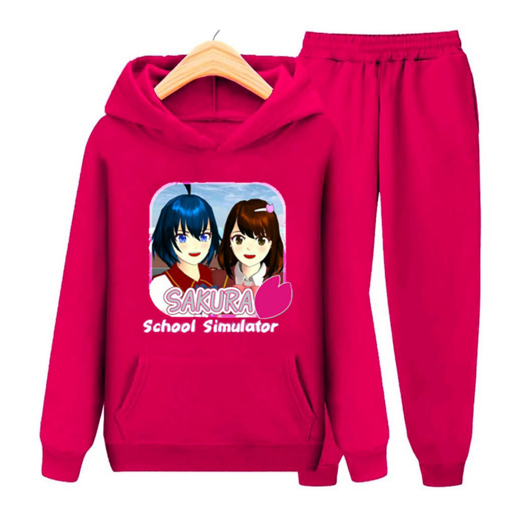 YMF - Setelan Sweater Hoodie Sakura School Simulator | Anak-Remaja ( SET Hoodie - Sakura School Simulator )®