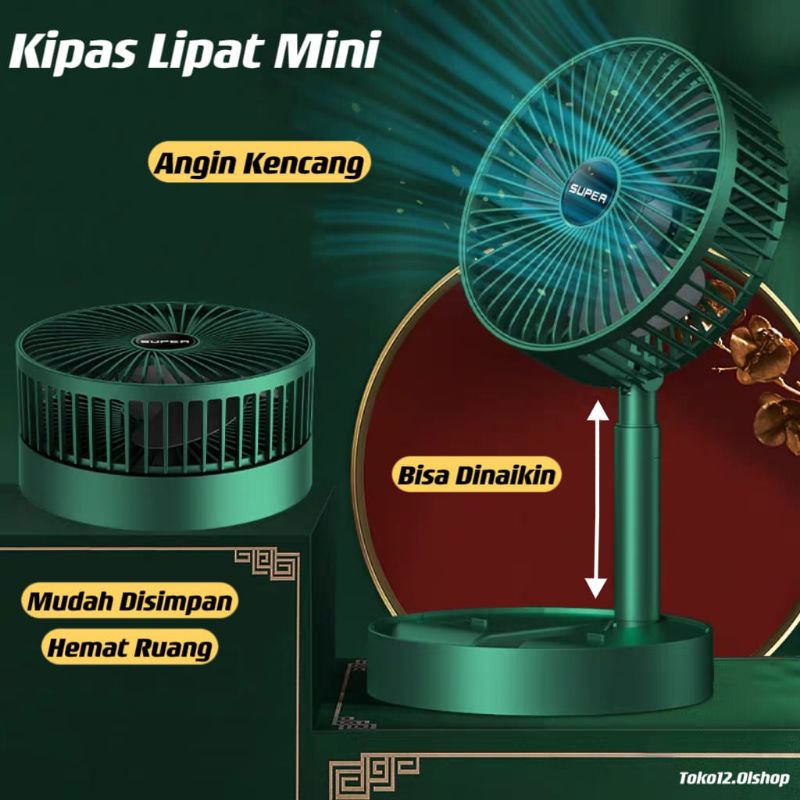 Foldable Mini Fan | Kipas Angin Lipat | Kipas Angin Kencang Foldable•Toko12•