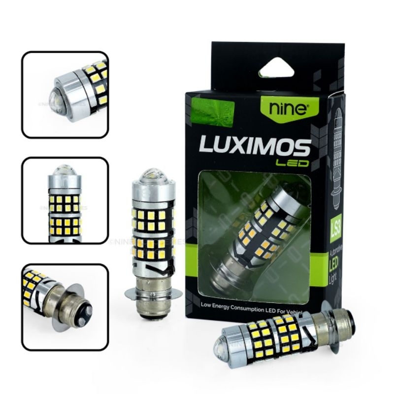 LAMPU LED UTAMA MOTOR H6 LS3 LASER HI LOW DOUBLE LED SENJA DAN DOUBLE WARNA PUTIH KUNING