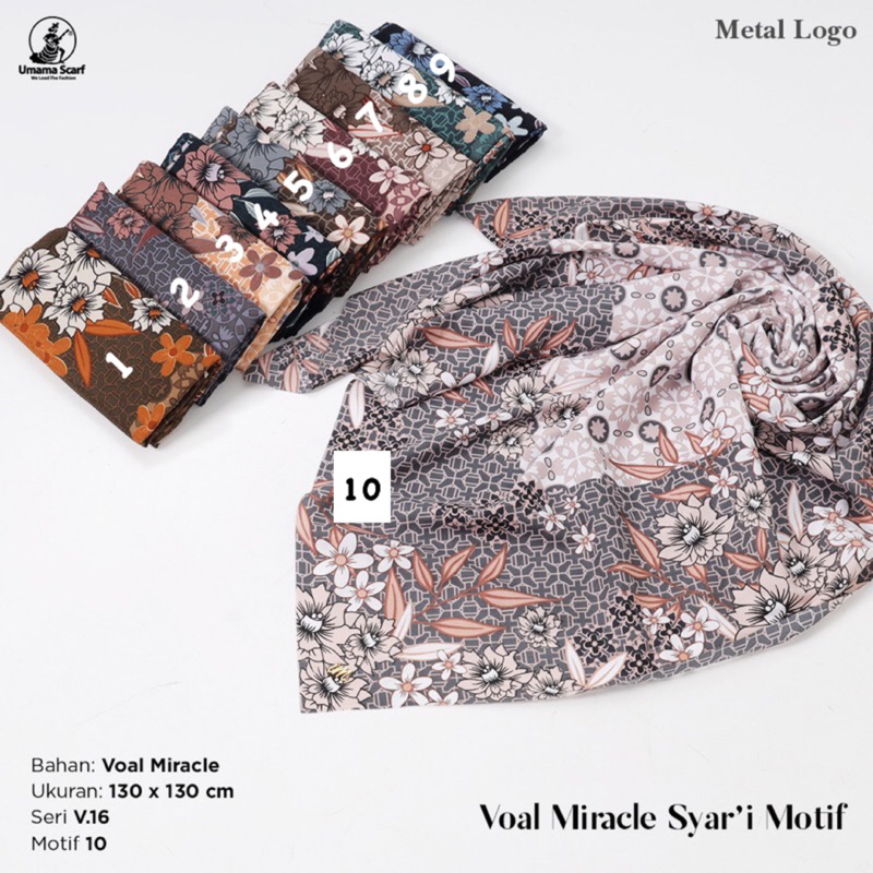 [PART 2] V.16 SEGIEMPAT MIRACLE SYARI MOTIF PRINT METAL LOGO UMAMA SCRAF