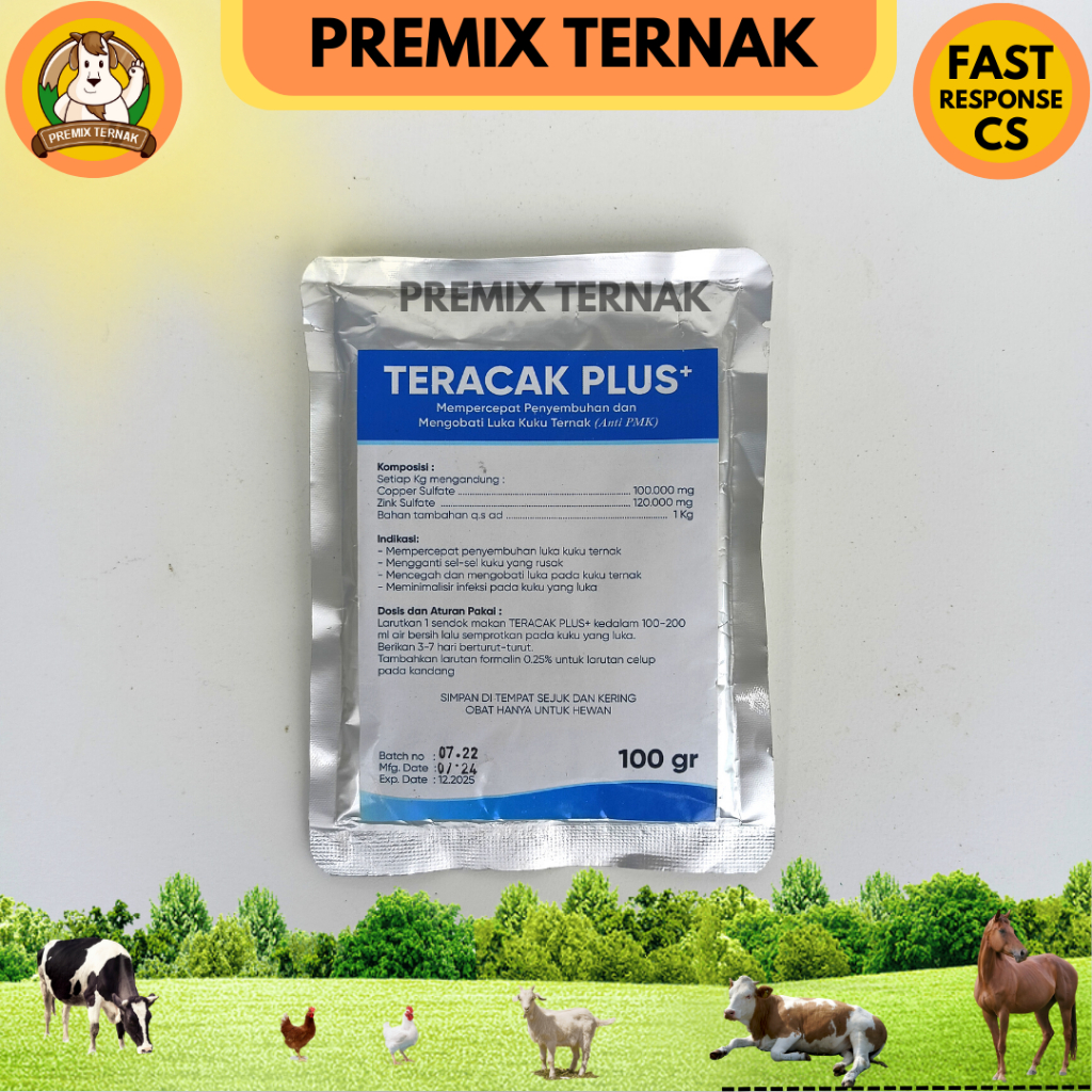 TERACAK PLUS 100 gr - Obat luka kuku sapi - Obat pmk - Obat Luka kuku Sapi PMK - Claw Dip 100 gr - Obat Kuku Sapi Pincang