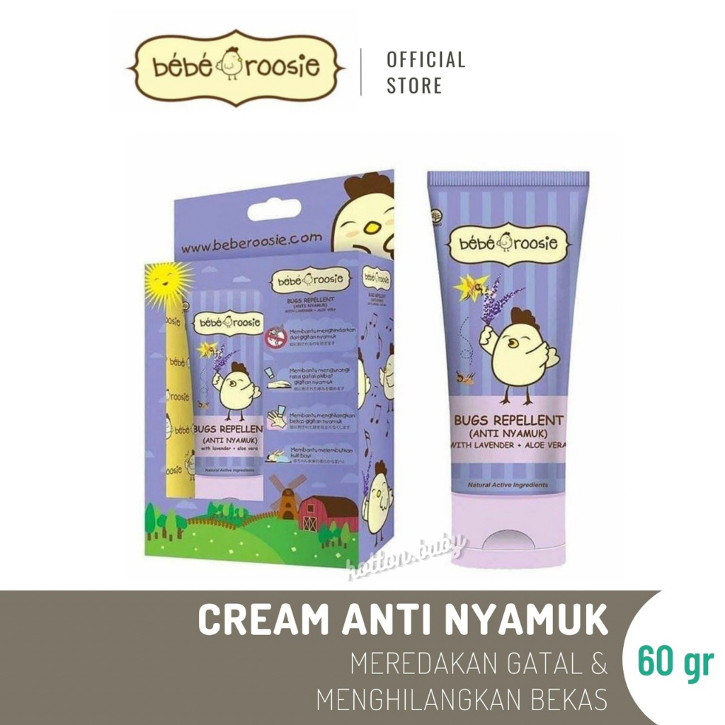 Bugs Repellent Bebe Roosie Cream Anti Nyamuk Aroma Lavender
