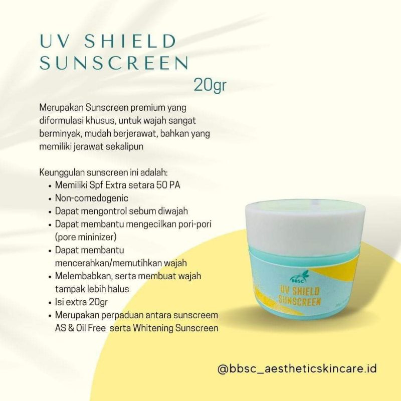 BBSC UV Shield Sunscreen 20gr