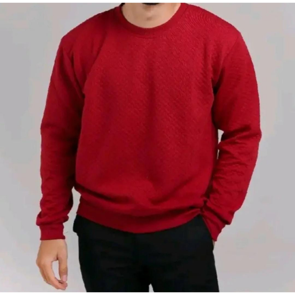 Sweater Comfy Crewneck Basic Polos Premium M-LXL-XXL