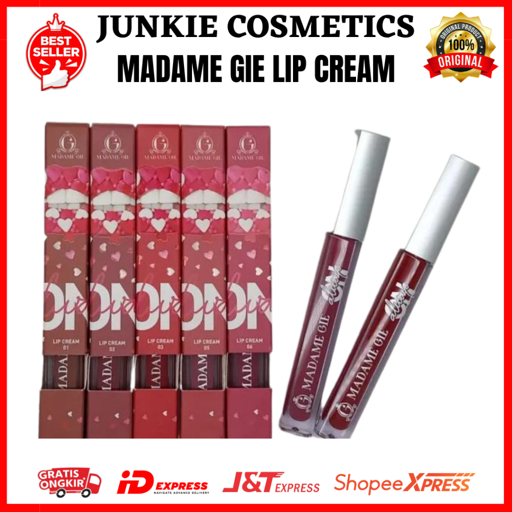 Madame Gie Lip Cream Waterproof Lipstik Madame Gie On Lip Cream Matte Intens BPOM