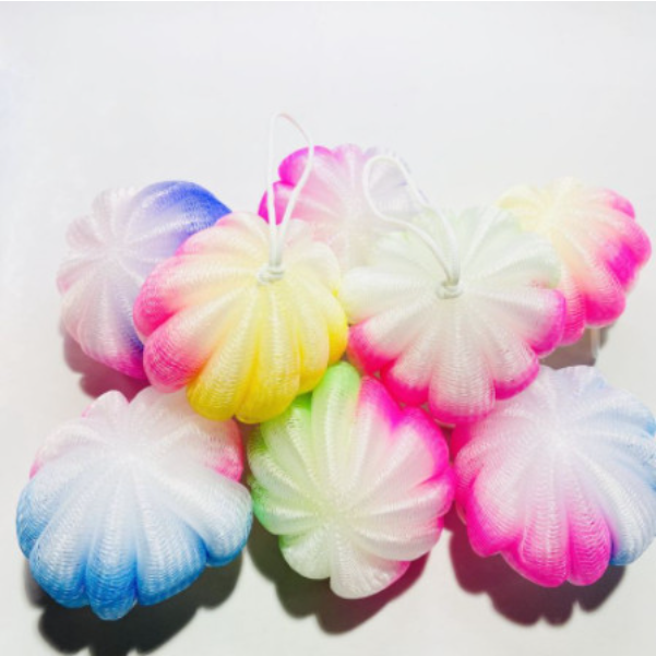 Spon Mandi Blewah tebal bulat / spons puff Labu bawang Manggis / Bath Showerr Sponge scrub1 Pcs Murah