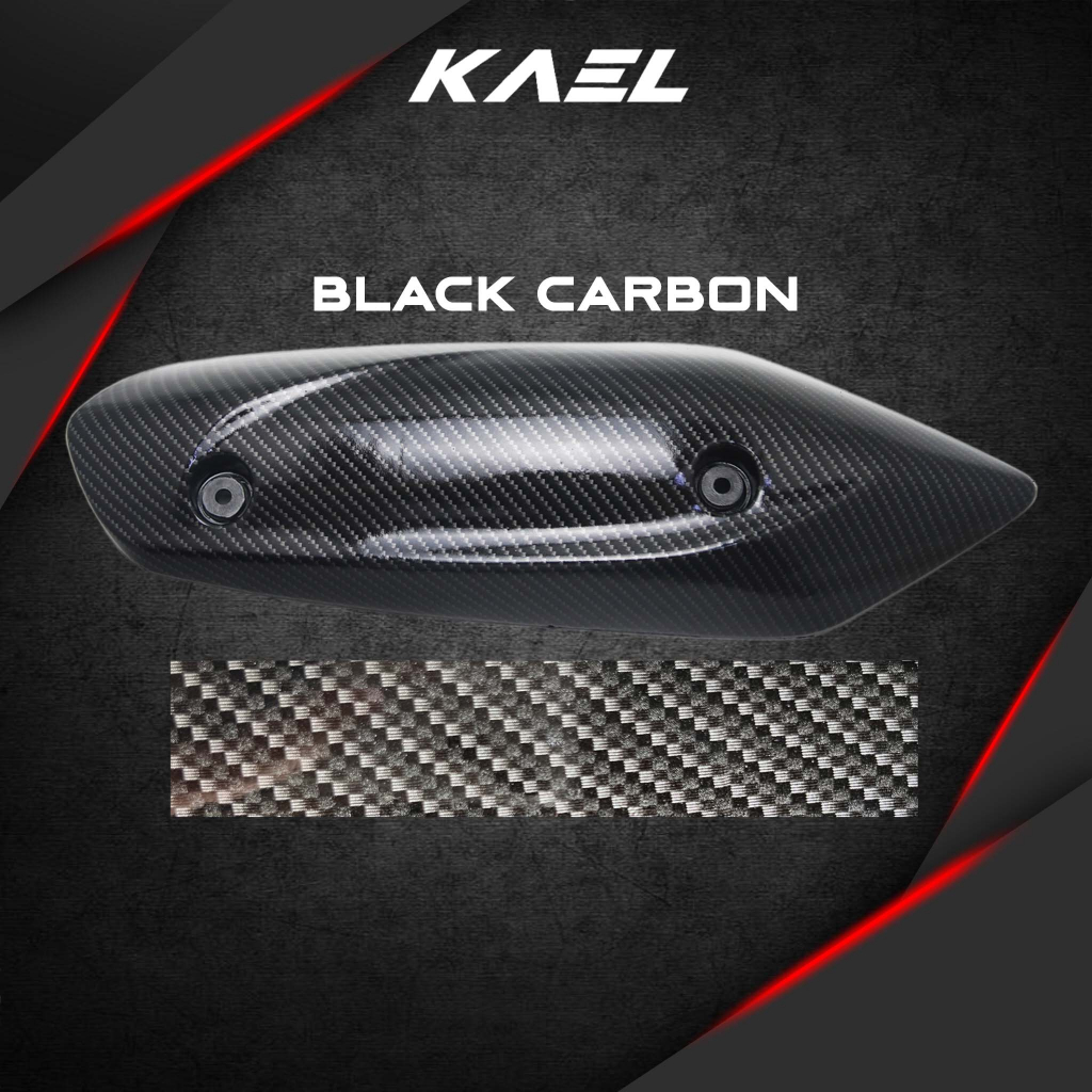 Pelindung Knalpot Freego 2019-2021 Cover Kenalpot Muffler Exhaust Tutup Penutup Tameng Hitam Black Light Carbon Black Carbon Premium Free Go