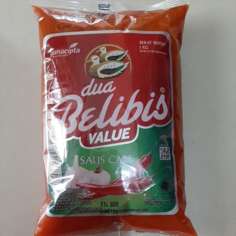 

Sambal Bantal Saus Cabe BELIBIS 1kg Refill