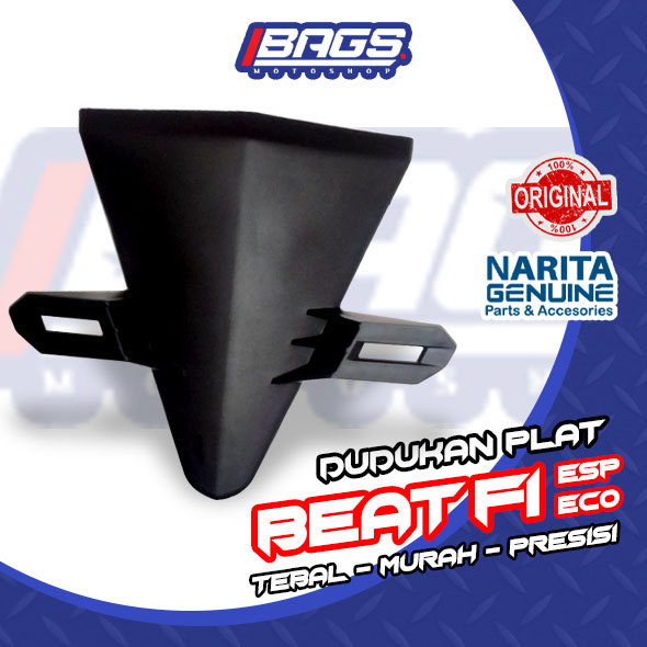 COVER BODI BODY DUDUKAN PLAT NOMOR NO NOMER TAMENG PANEL DASI DEPAN HONDA NEW BEAT FI ESP ECO STREET ORI