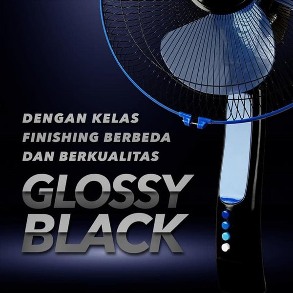 NGY Kipas Angin Berdiri 3 Speed Kecepatan / Stand Fan 16 inch Hitam | NAGOYA NG-1604 SF super mantap