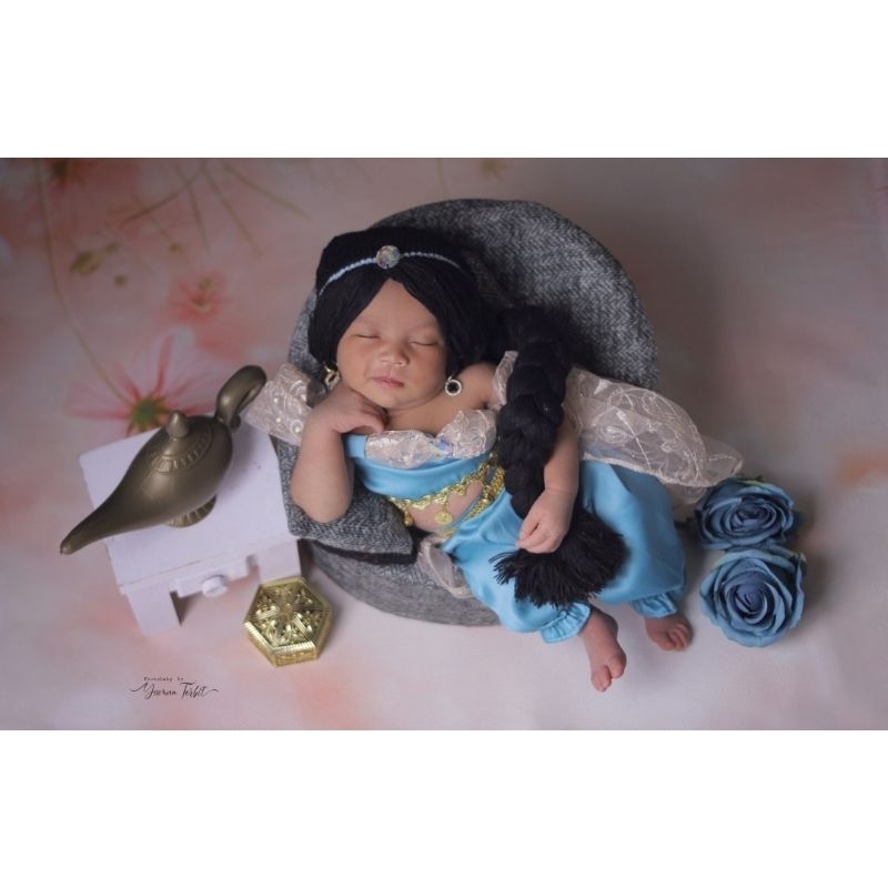 Kostum princess baju jasmine bayi newborn costume princes jas min costum jasmin untuk properti foto / props