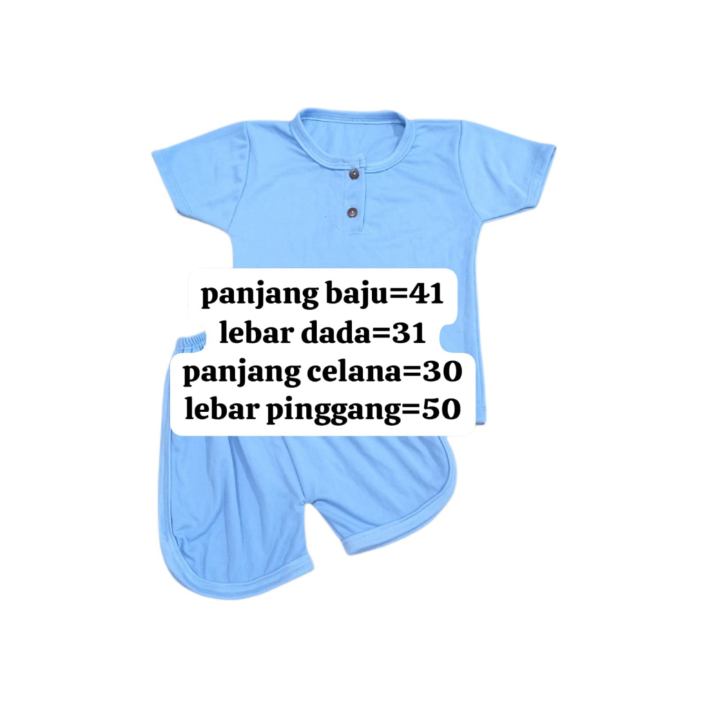 Setelan Oblong Pendek Kaos Wangky Anak Bayi 1-2 tahun