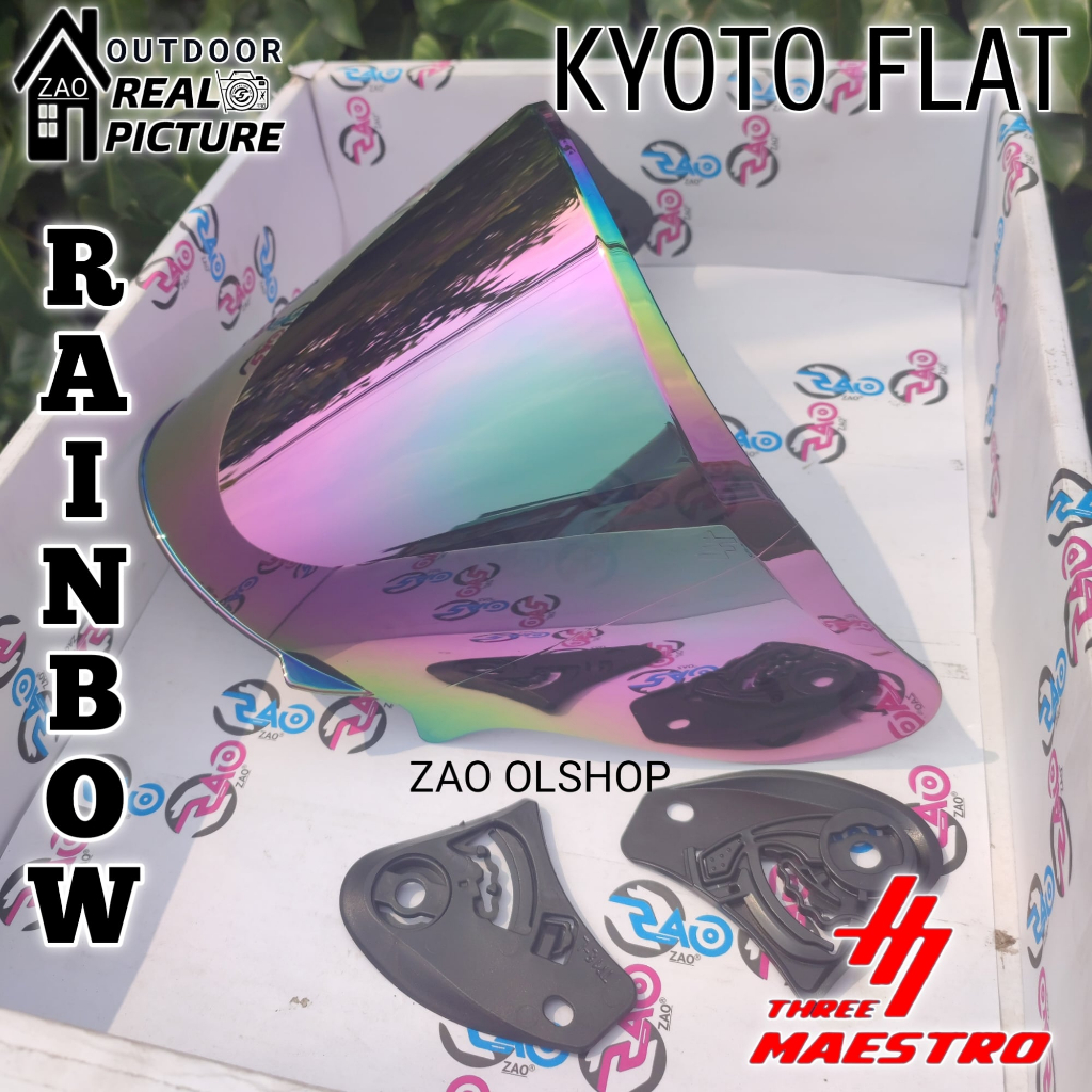 Kaca Helm KYT KYOTO Visor open venom FLAT kyt kyoto kaca datar nyaman by Three Maestro helmet tm3