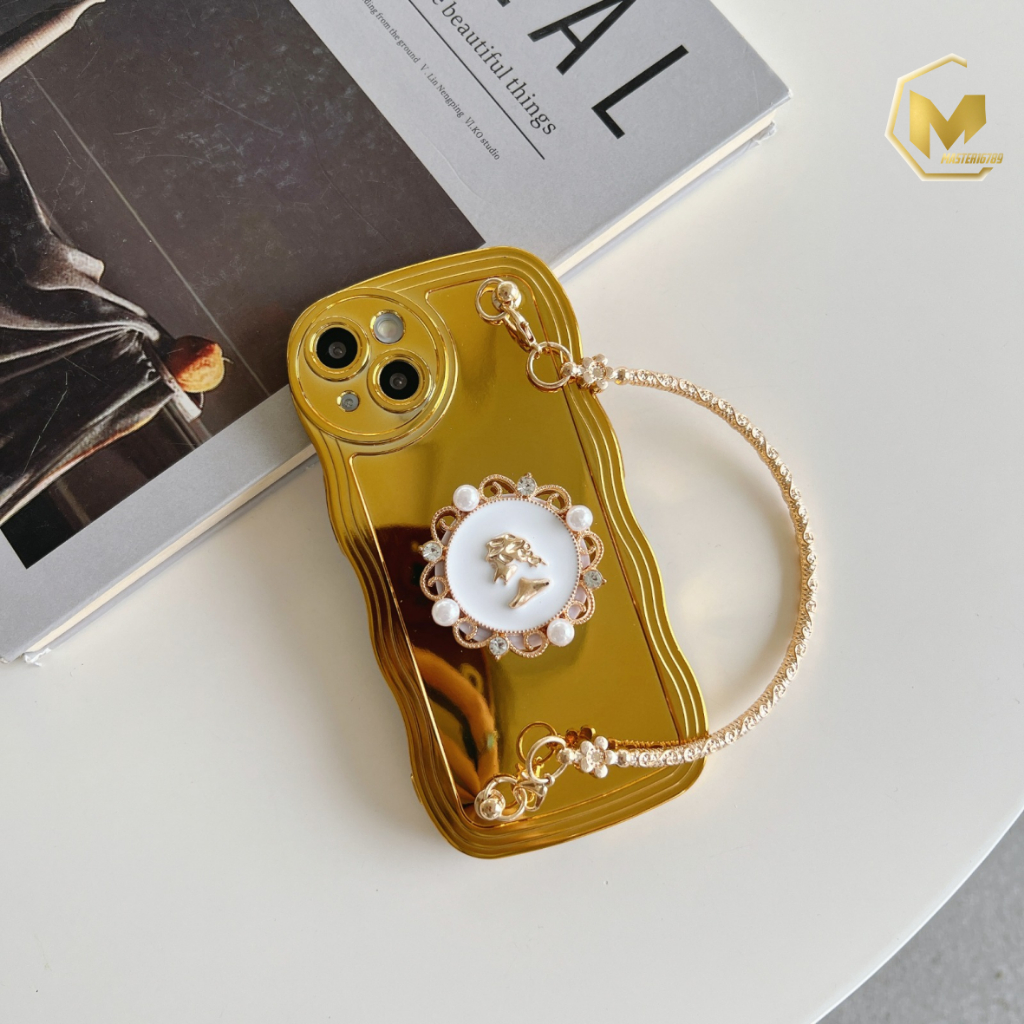 CASE WAVE MODEL TAS JINJING POPSOCKET 3D STAND GOLD FOR OPPO A16 MA4601