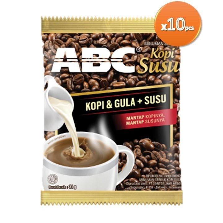 

ABC Kopi Susu Sachet 31 gr 1 renceng 10 bungkus