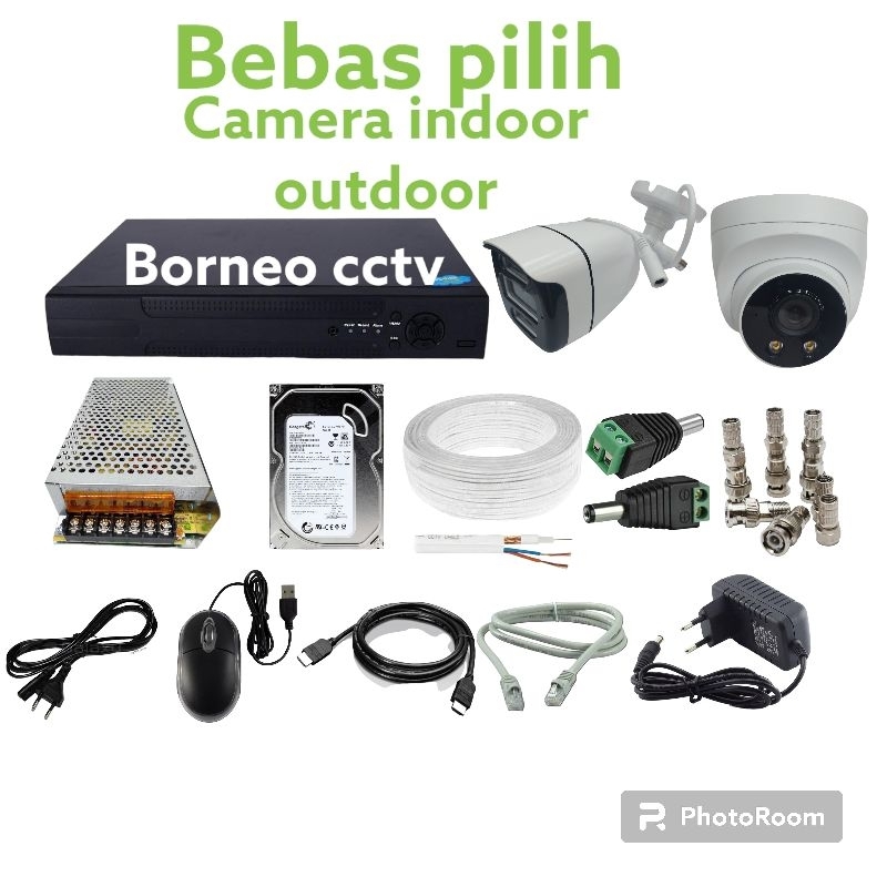PAKET CCTV 5MP COLORVU 4 CHANNEL 3 KAMERA AUDIO 1080P SIANG MALAM WARNA