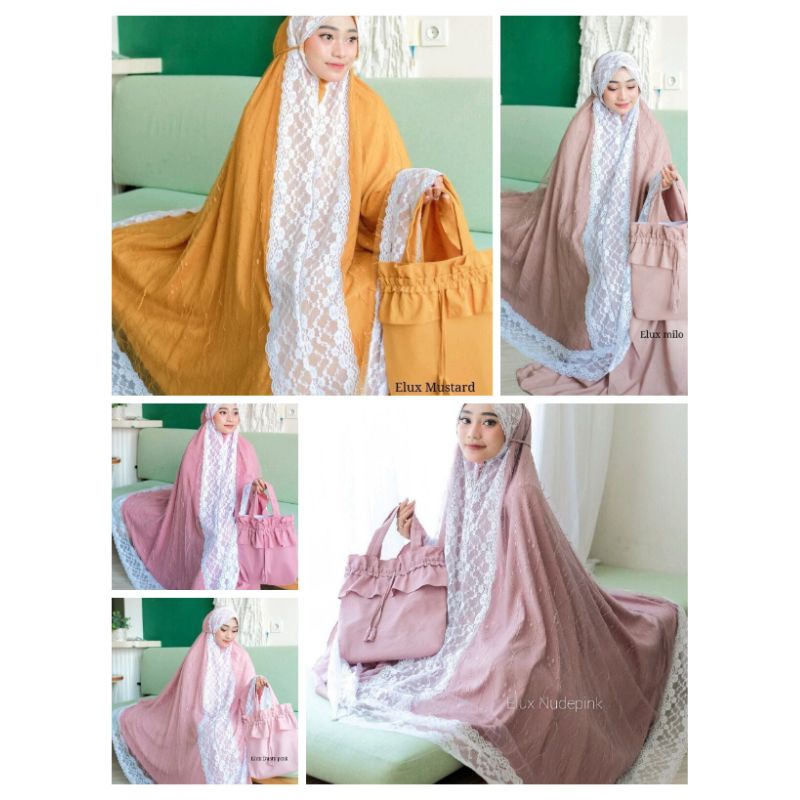 DALANOVA Mukena Elux by Dalanova/mukena mewah/mukenah/mukena paris/mukena seserahan pernikahan