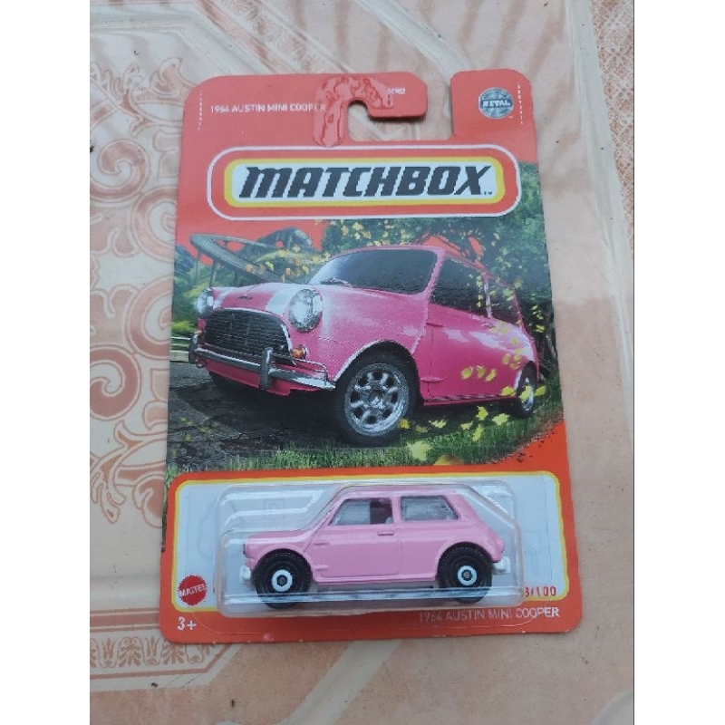 matchbox austin mini cooper pink