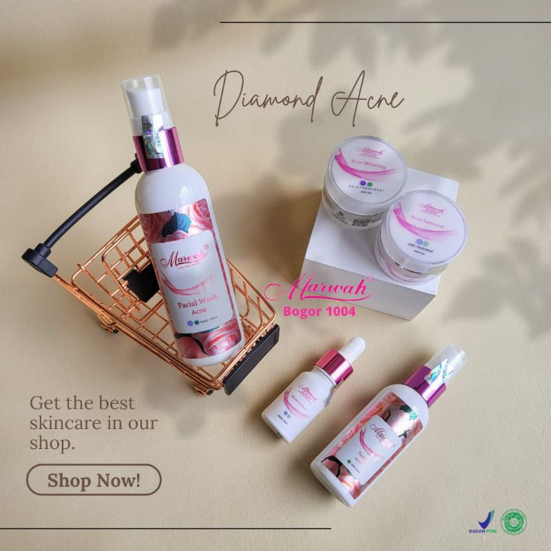 ORIGINAL MARWAH / PAKET PLATINUM / AGING / BRIGHT / ACNE / PAKET FLEK / BERMINYAK / KUSAM / ACNE /  