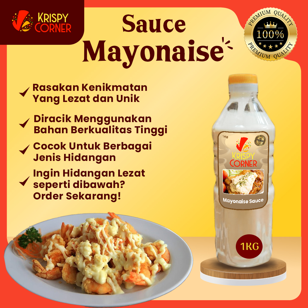 

SAUS MAYONAISE SAUS MAYO SAOS MAYONES SAUCE MAYONNAISE SIAP SAJI MURAH ENAK 1000GR/1KG