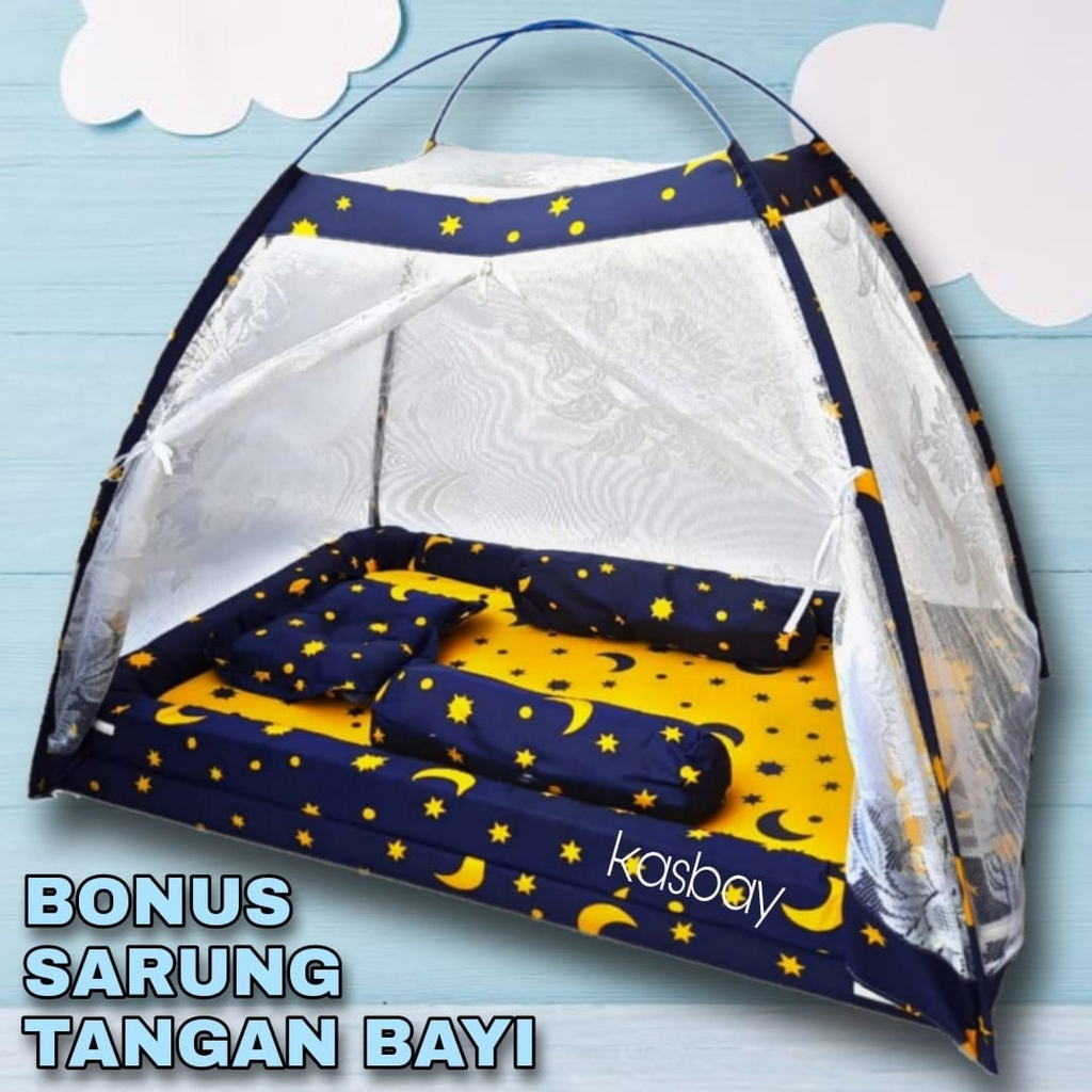 BEST SELLER Kasur Bayi Kelambu Plus Bonus Sarung Tangan Bayi TERBARU 2023