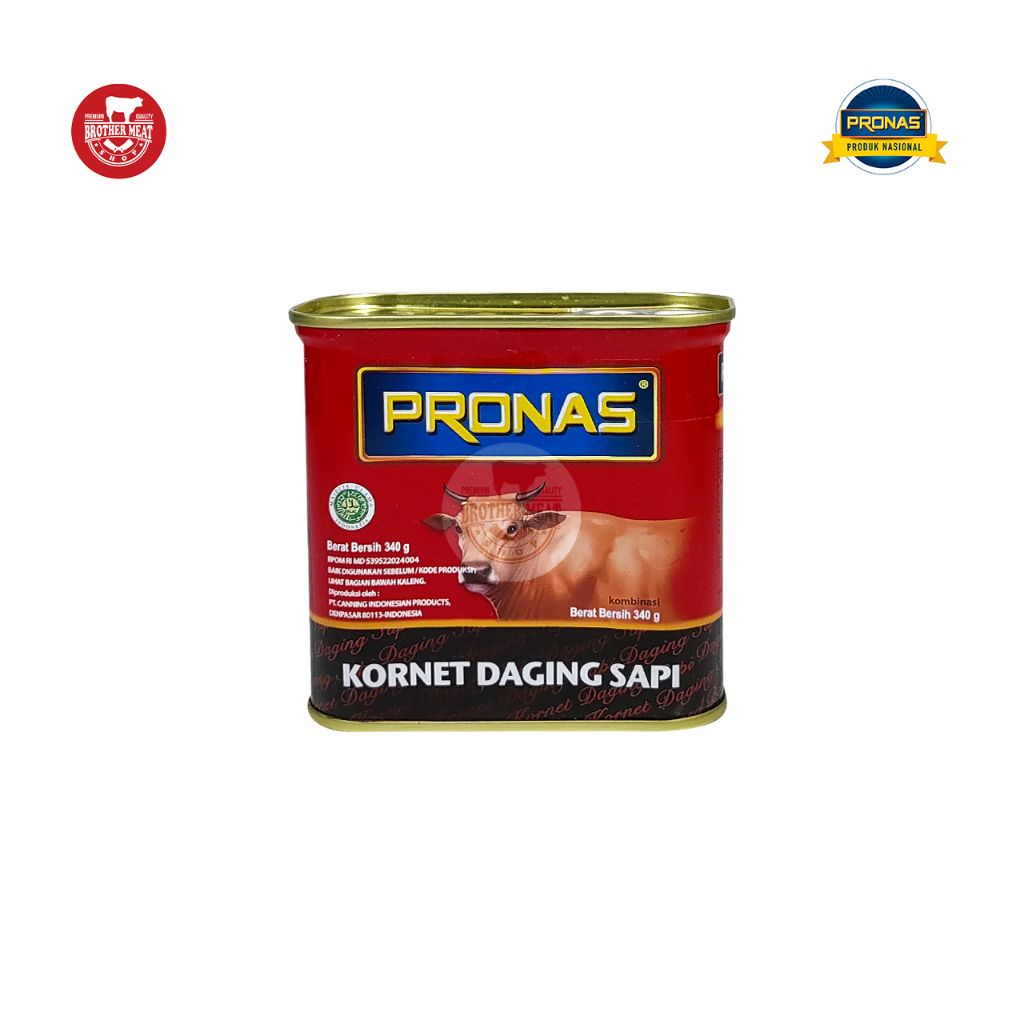 PRONAS Corned Beef 340gr, Kornet Daging Sapi Kaleng Halal