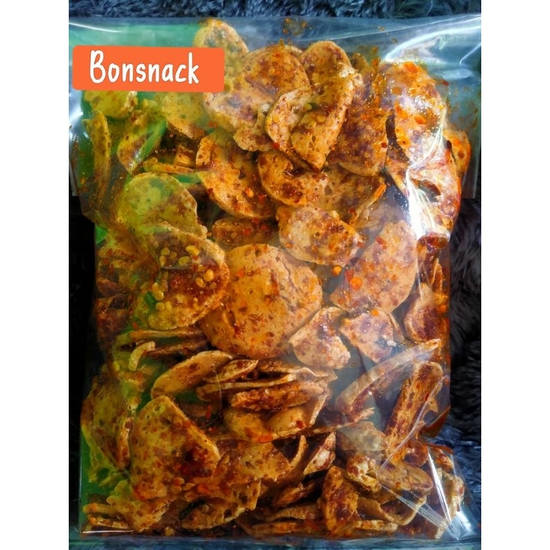 Basreng keripik 500 grm Bumbu Basah Daun jeruk