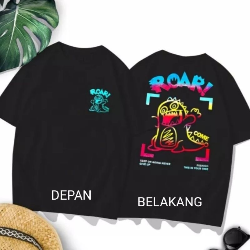 KAOSLAGI Kaos Karakter Wanita Kaos Dino Kaos Dino Roar Wanita Kaos Lucu Wanita Kaos Dino Roar Dewasa
