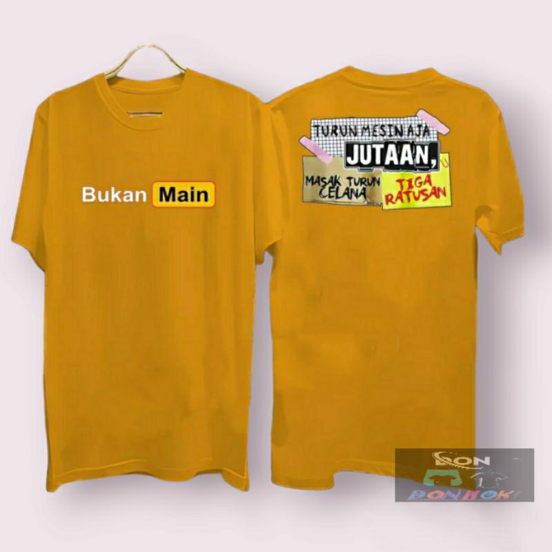 Cod/Kaos B.Main Turun Mesin Aja dtf kaos pria kaos murah wanita pria distro Kaos Cowok Atasan Cowok