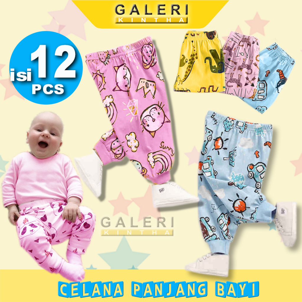 Celana Panjang Bayi Anak Laki Laki Lusinan Murah Usia 1-3 Tahun