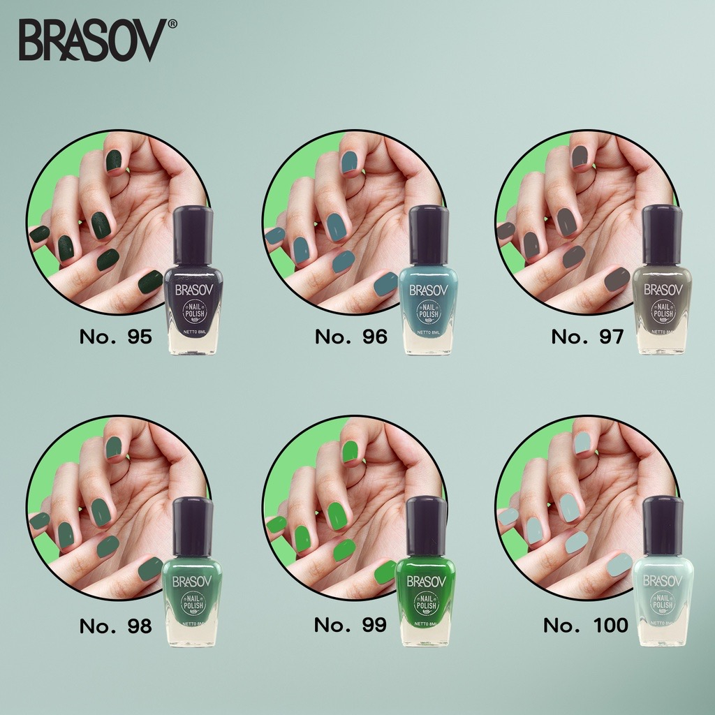 Kutek Brasov Warna 8ml | Kutek Brasov Nude 8 ml | Brasov Nail Polish | Cat Kuku Nail Polish 8ml BPOM