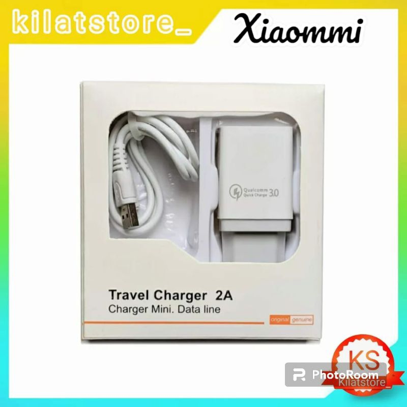 Travel Charger Branded Xiaomii A82 With Cable Micro Usb