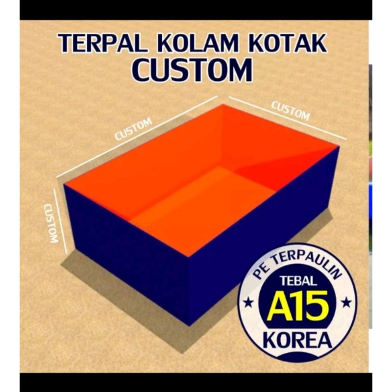 terpal tenda/kolam terpal ikan custom A15 korea